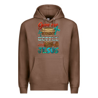 Chestnut give me coffee and jesus Premium Hoodie - BundleAndBundleShop