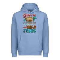 Colony Blue give me coffee and jesus Premium Hoodie - BundleAndBundleShop