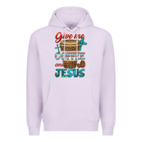 Lilac give me coffee and jesus Premium Hoodie - BundleAndBundleShop