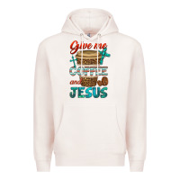 Pale Pink give me coffee and jesus Premium Hoodie - BundleAndBundleShop