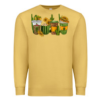 Antique Gold cactus coffee cups Premium Sweatshirt - texasbilliewilder
