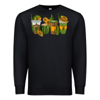 Black cactus coffee cups Premium Sweatshirt - texasbilliewilder