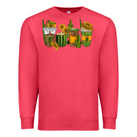 Cardinal cactus coffee cups Premium Sweatshirt - texasbilliewilder