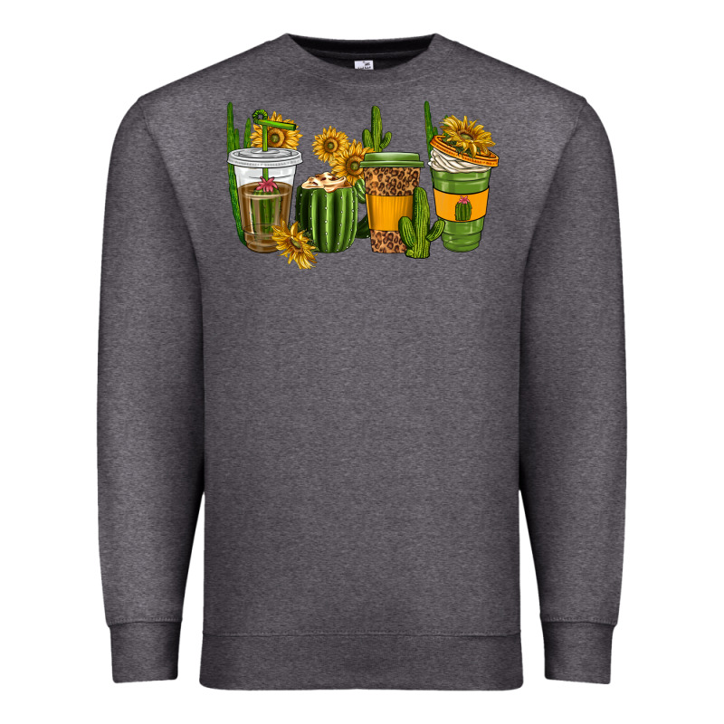 Cactus Coffee Cups Premium Sweatshirt by texasbilliewilder | Teevron