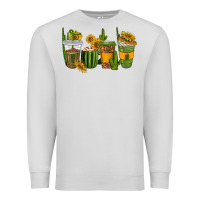 Dove Grey cactus coffee cups Premium Sweatshirt - texasbilliewilder