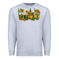Heather Grey cactus coffee cups Premium Sweatshirt - texasbilliewilder