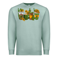 Seafoam cactus coffee cups Premium Sweatshirt - texasbilliewilder
