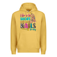 Antique Gold life is to short wait your nails to dry bbs Premium Hoodie - BundleAndBundleShop