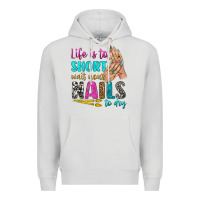 Dove Grey life is to short wait your nails to dry bbs Premium Hoodie - BundleAndBundleShop