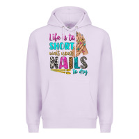 Lilac life is to short wait your nails to dry bbs Premium Hoodie - BundleAndBundleShop