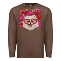 Chestnut Valentine's day white pomeranian Premium Sweatshirt - RanaPortraitStore
