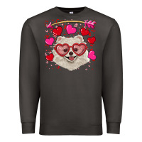 Smoke Valentine's day white pomeranian Premium Sweatshirt - RanaPortraitStore