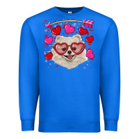 True Royal Valentine's day white pomeranian Premium Sweatshirt - RanaPortraitStore