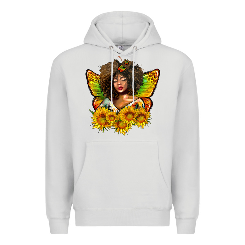 Butterfly Afro Woman Juneteenth Premium Hoodie by AdoDesignShop | Teevron