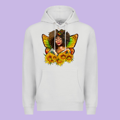 Butterfly Afro Woman Juneteenth Premium Hoodie Designed By Adodesignshop