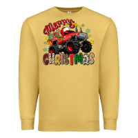 Antique Gold merry christmas truck Premium Sweatshirt - Zillion Design Studio