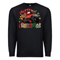 Black merry christmas truck Premium Sweatshirt - Zillion Design Studio