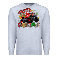 Heather Grey merry christmas truck Premium Sweatshirt - Zillion Design Studio