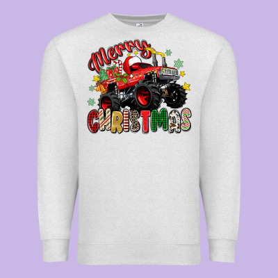 Merry Christmas Truck Premium Sweatshirt Designed By Zillion Design Studio