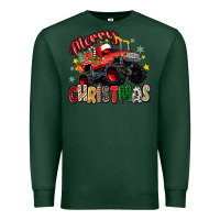 Sports Green merry christmas truck Premium Sweatshirt - Zillion Design Studio