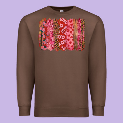 Premium Sweatshirt Valentine's Day Brushstrokes with Roses