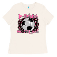 Bone in october we wear pink soccer Ladies Tee - BarkalooDesign