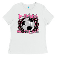 White in october we wear pink soccer Ladies Tee - BarkalooDesign