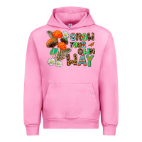 Fuchsia Pink grow your own way Urban Hoodie - AdoDesignShop