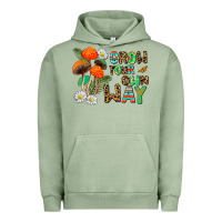 Pigment Oil Green grow your own way Urban Hoodie - AdoDesignShop