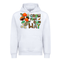 White grow your own way Urban Hoodie - AdoDesignShop
