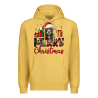 Antique Gold merry christmas pitbull Premium Hoodie - JahusDesignShop