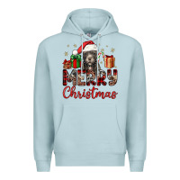 Blue Mist merry christmas pitbull Premium Hoodie - JahusDesignShop