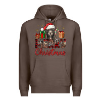 Coffee merry christmas pitbull Premium Hoodie - JahusDesignShop
