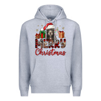 Heather Grey merry christmas pitbull Premium Hoodie - JahusDesignShop