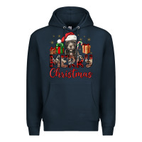 Navy merry christmas pitbull Premium Hoodie - JahusDesignShop