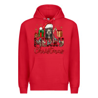 Red merry christmas pitbull Premium Hoodie - JahusDesignShop