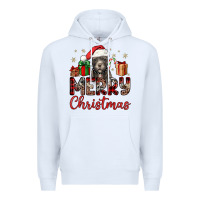 White merry christmas pitbull Premium Hoodie - JahusDesignShop