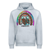Heather Grey nurse life rainbow Urban Hoodie - JahusDesignShop