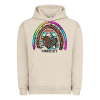 Pigment French Oak nurse life rainbow Urban Hoodie - JahusDesignShop