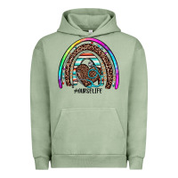 Pigment Oil Green nurse life rainbow Urban Hoodie - JahusDesignShop