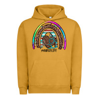 Pigment Peanut Butter nurse life rainbow Urban Hoodie - JahusDesignShop