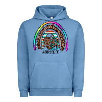 Pigment Pebble Blue nurse life rainbow Urban Hoodie - JahusDesignShop