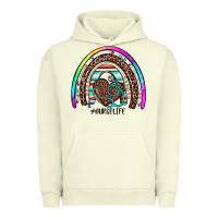 Pigment Pistachio nurse life rainbow Urban Hoodie - JahusDesignShop