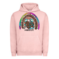 Pigment Salmon nurse life rainbow Urban Hoodie - JahusDesignShop