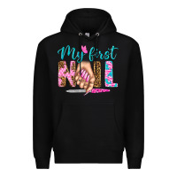 Black my first nail bbs Premium Hoodie - BundleAndBundleShop