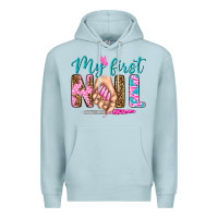 Blue Mist my first nail bbs Premium Hoodie - BundleAndBundleShop