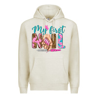 Oatmeal Heather my first nail bbs Premium Hoodie - BundleAndBundleShop