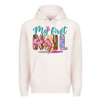 Pale Pink my first nail bbs Premium Hoodie - BundleAndBundleShop