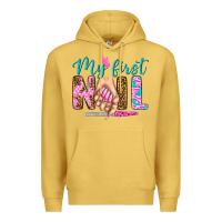 Antique Gold my first nail bbs Premium Hoodie - BundleAndBundleShop