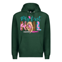 Sports Green my first nail bbs Premium Hoodie - BundleAndBundleShop
